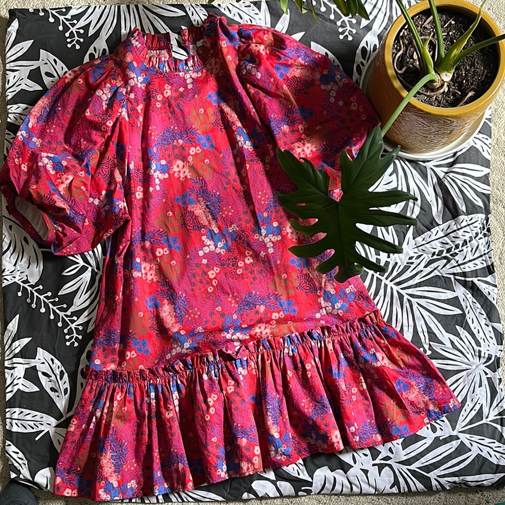 Super Fun Tyler Poe Summer Puffed Sleeve Floral Dress